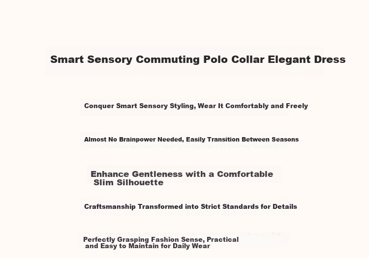 Demana [With Cloud Cotton] Summer Smart Color-Block Polo Collar Pleated Waist Color Yarn Knit Women's Dress 2