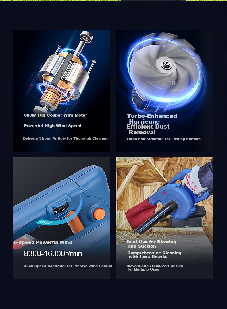 Dongcheng Blower, High-Power Q1F-FF Fan, Storm Blower, Industrial Blower, Leaf Blower 4