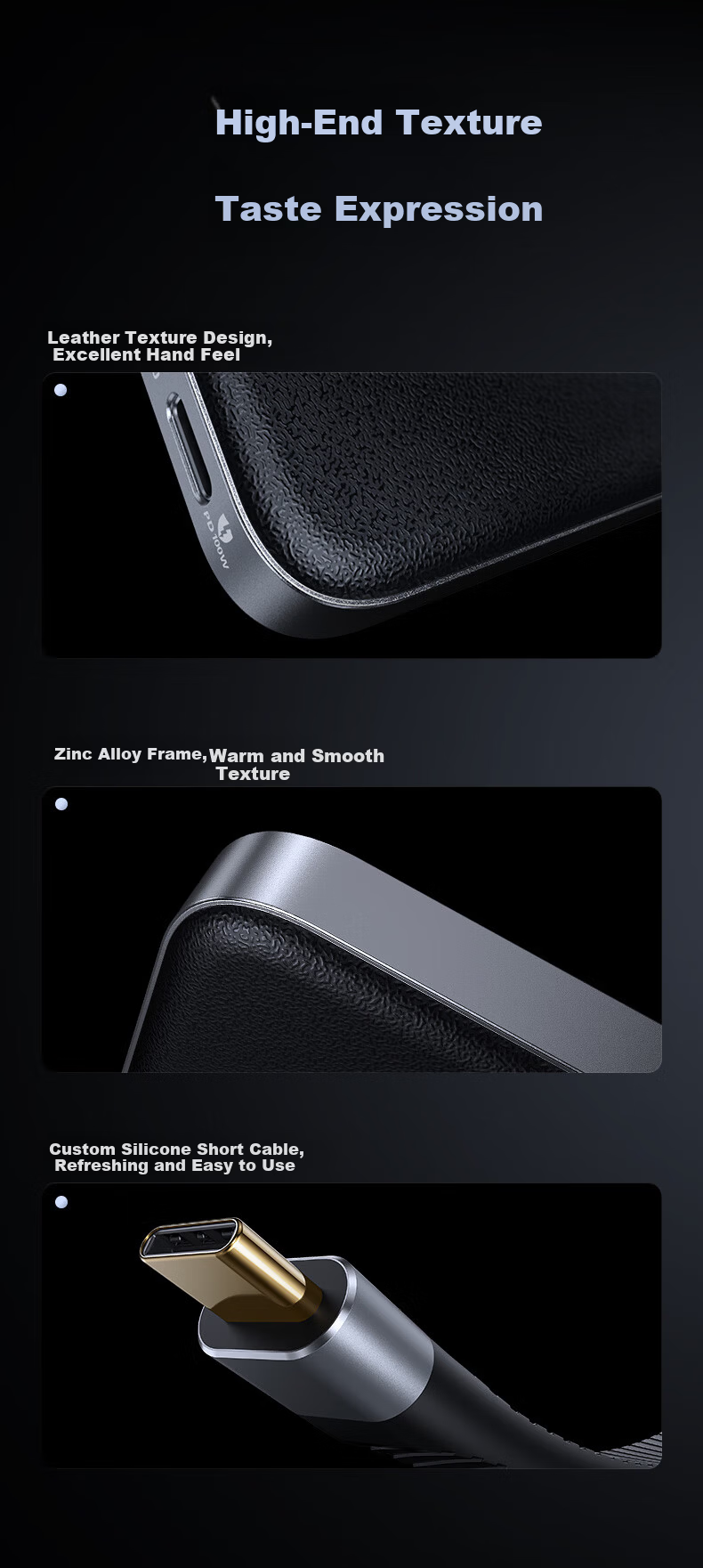 ORICO 512GB Magnetic Portable SSD PD100W Power Delivery High-Speed 1000MB/S for Smartphones and Laptops Expansion CX10PLUS 9