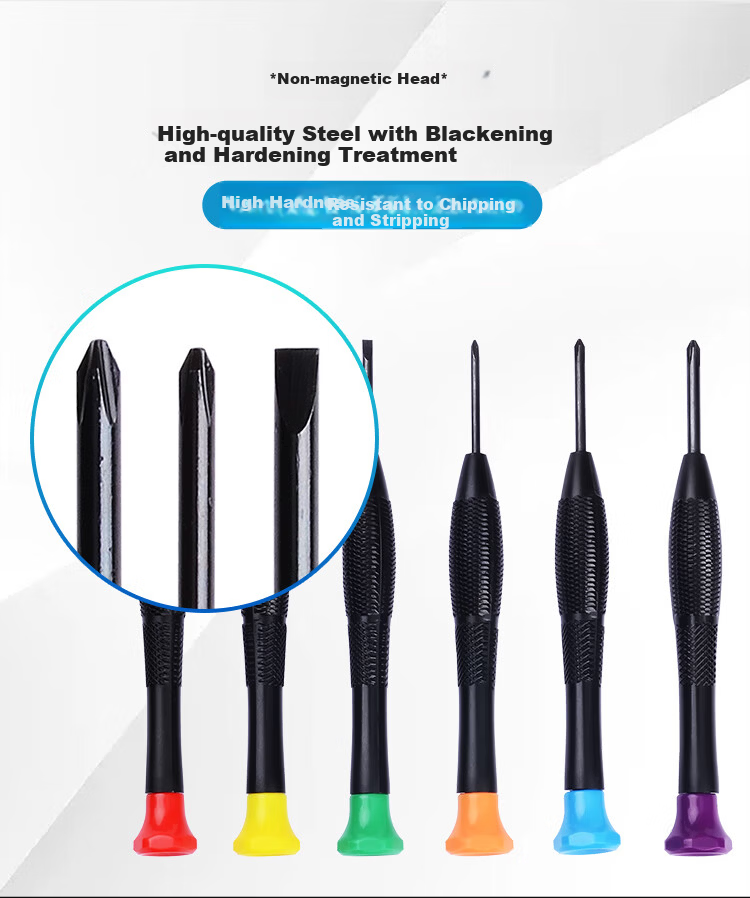 RUBICON Imported Precision Screwdriver Set Phillips and Flathead RES-202 Repair Tool 8