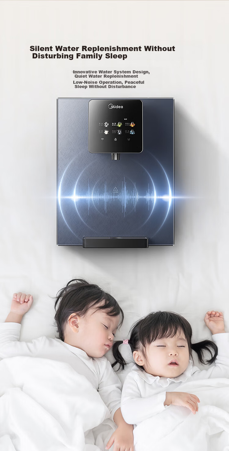Midea Wall-Mounted Pipeline Household Water Purifier and Dispenser Upgrade True Boiling 6-Stage Temperature Control 15°C Ice Water Full Flow Matching MG239-D 17