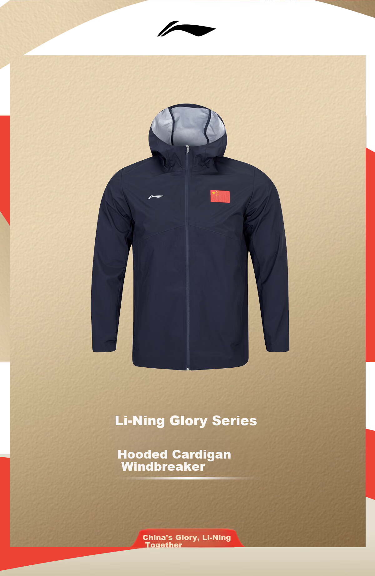 Li-Ning 26-Style Honor Windproof Waterproof Breathable Skin-Friendly 3D Tailored Lightweight Outdoor Jacket Coat 2