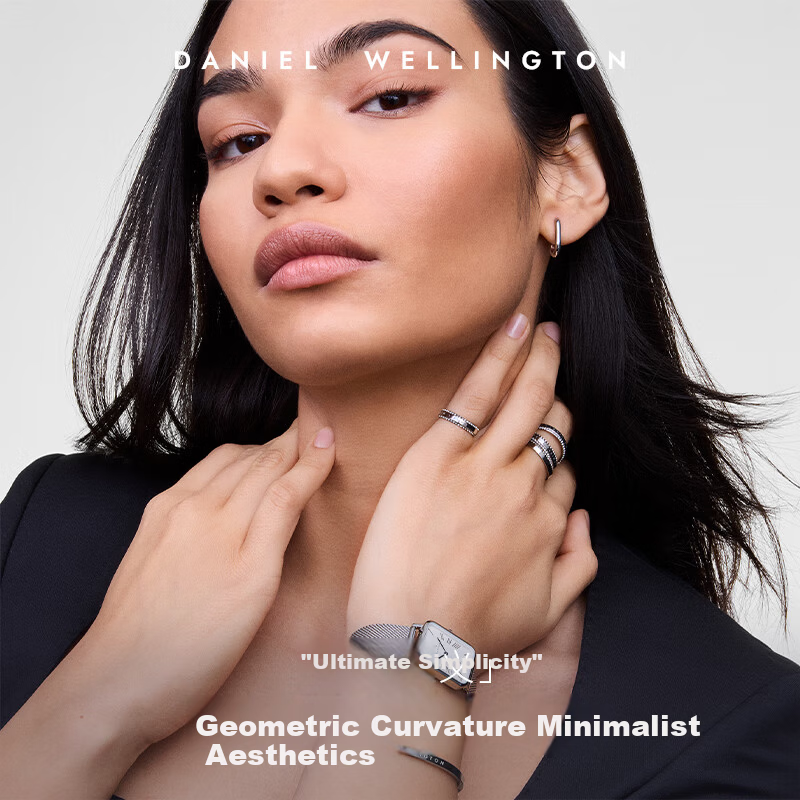 Daniel Wellington DW Ring for Women [520 Gift for Girlfriend] Aura Couple Ring Moonlight Silver Size 54 DW1535