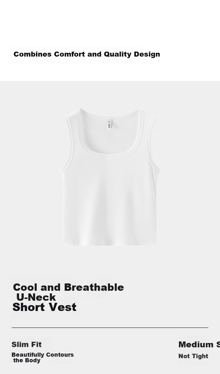 Semir Women's Summer Sleeveless Crop U-Neck Solid Color Cooling Slim Fit Inner Top 2026 Style Versatile Shirt 109326102003 4