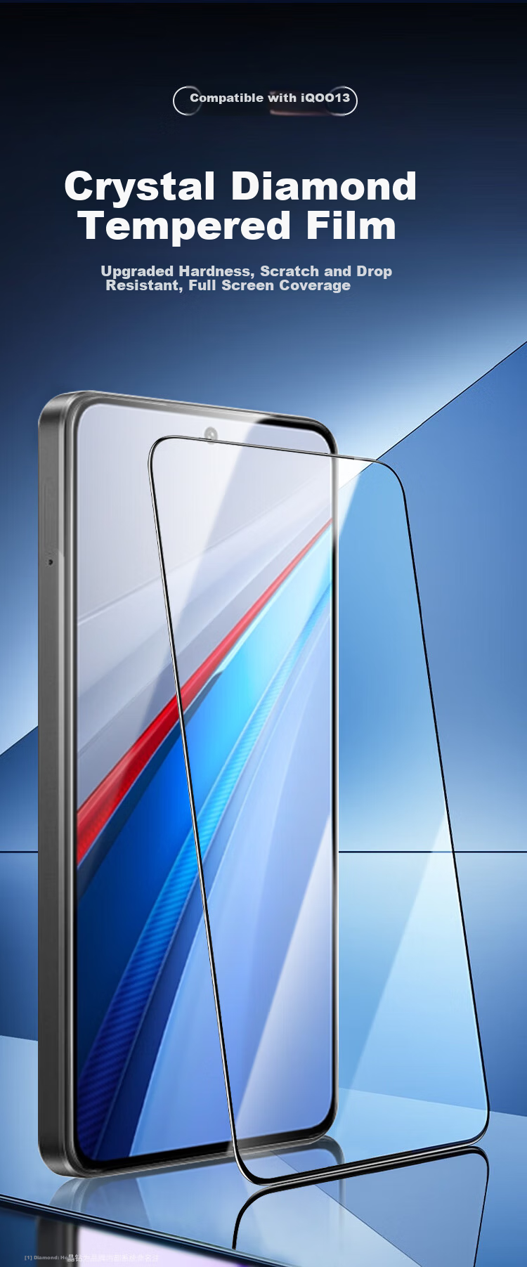 KOOLIFE Enhanced Version Tempered Glass Screen Protector for vivo iQOO 13, Full Coverage Ultra-Thin HD Anti-Drop Fingerprint Resistant Gaming Protective Film 3