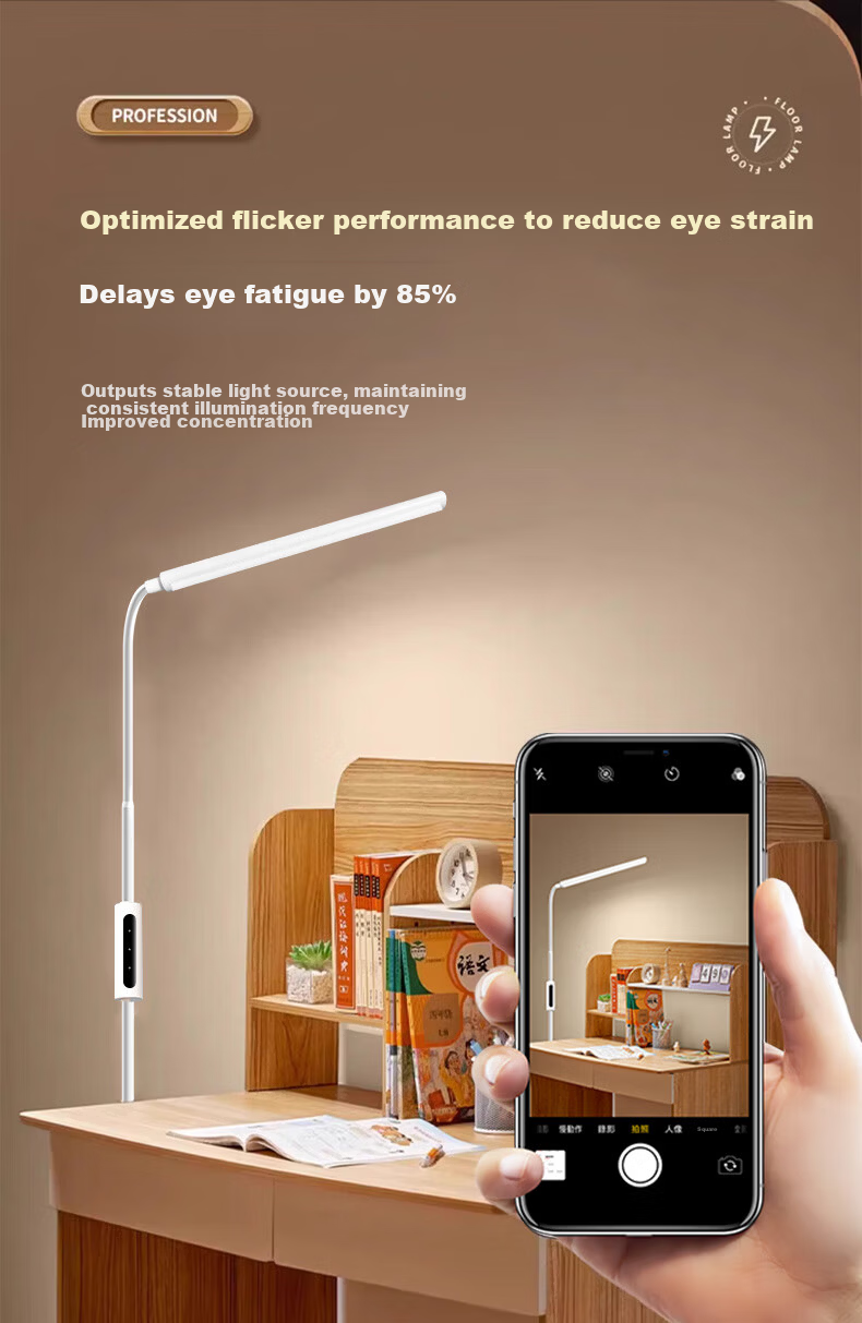 Kufire Floor Lamp Desk Lamp Office Work Light Living Room Bedroom Super Bright Large Area Desk Lamp Standing Bedside Lamp 6