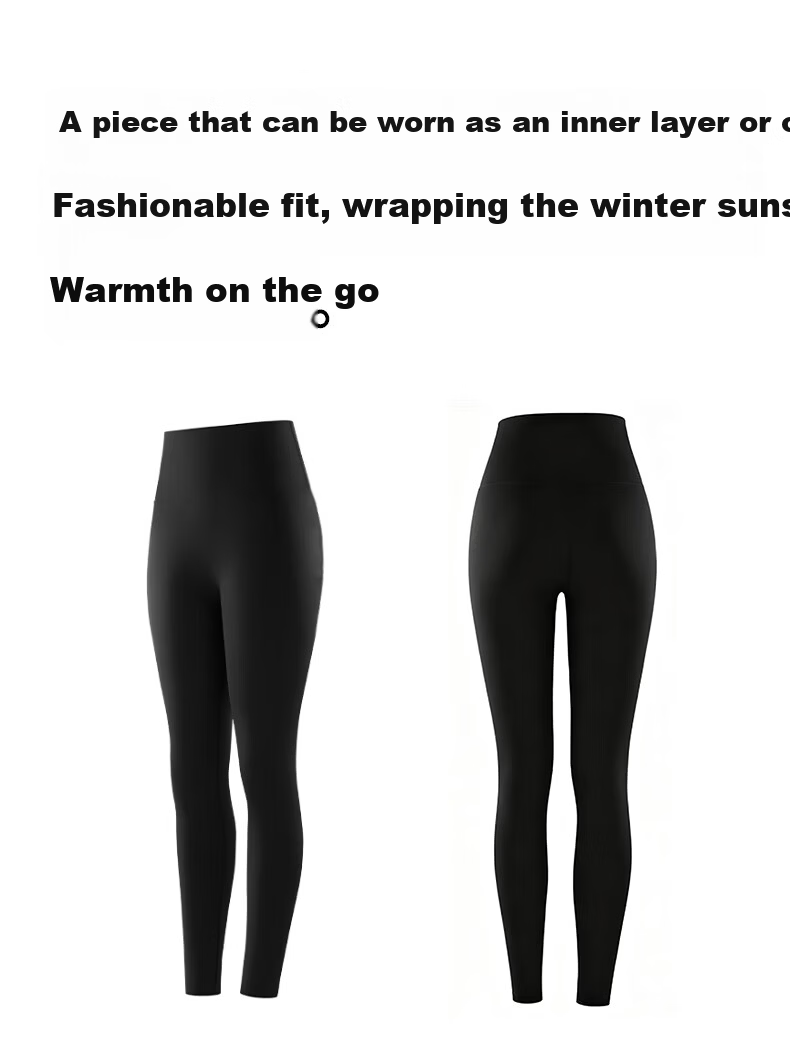 Avandi Women's Shark Print Leggings Autumn Winter Fleece Lined Slim Fit High Waist Shaping Thermal Sports Yoga Pants 16