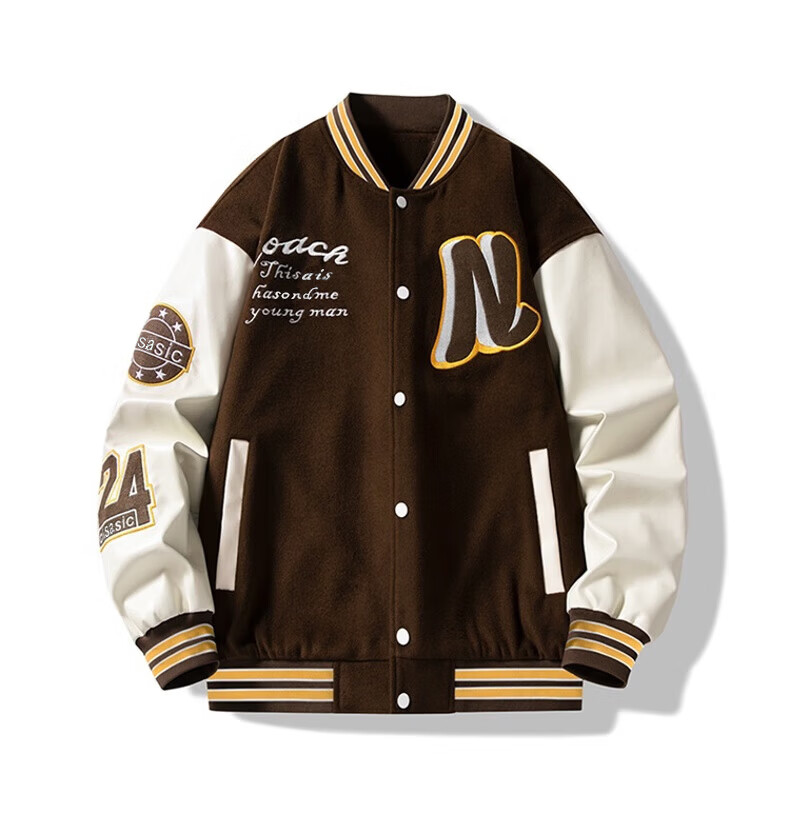 NASA MARVEL Men's Spring Autumn Baseball Jacket Casual American Style Trendy Couple Black XL 9
