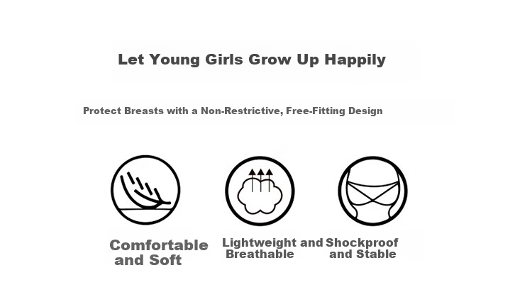 Urban Beauty Women's Underwear Student Girl Junior High School Teenage Bra New Development Period Cotton Vest for Middle and High School Students 2