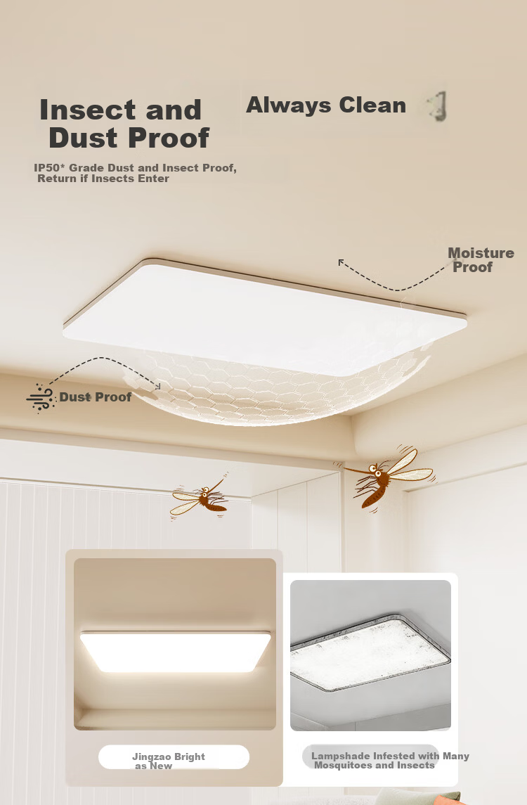 JD Jingzao E1 Ceiling Light 130W Living Room Main Light Full Spectrum Eye Protection No Blue Light Hazard 3 Color Temperatures Installation Included 4
