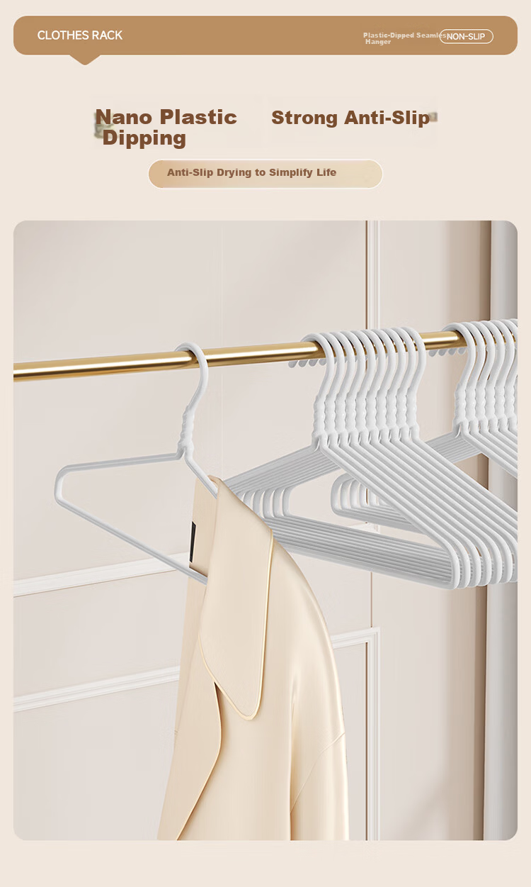 JEKO&JEKO Heavy-Duty Clothes Hangers, Non-Slip And Traceless, for Home Use, Wardrobe Hangers, Drying Rack 4