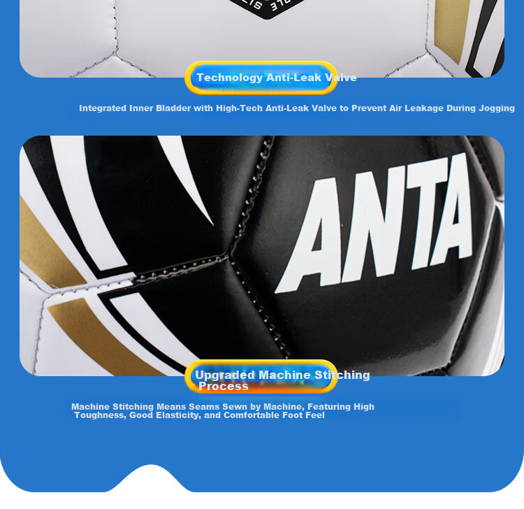 ANTA Soccer Ball Size 5 Adult Children Standard Middle School Exam World Cup Professional Match Youth Primary School Size 5 Football 12