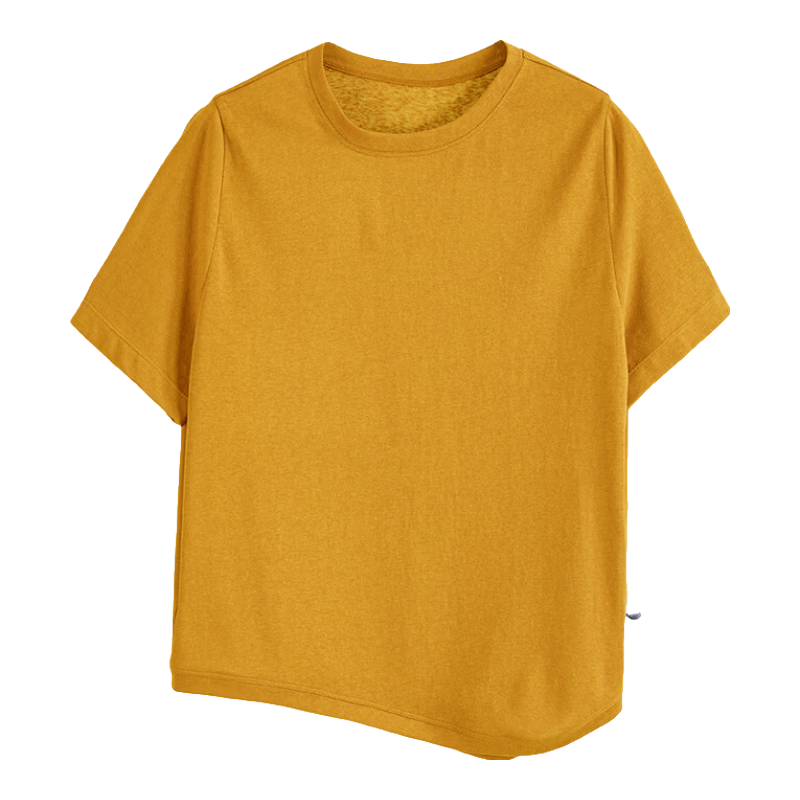 Rizhuo Moon T-Shirt Summer 2026 New Women's Solid Color Loose Slim Design Short Sleeve Tee