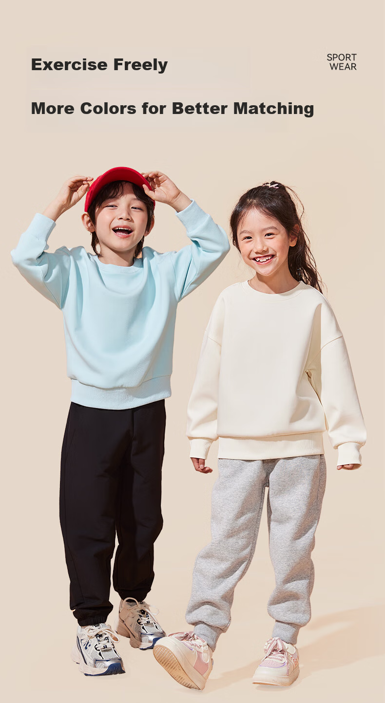 JEANSWEST Girls' Sweatshirt Spring Autumn 2025 Children's Air Layer Top Stylish Long Sleeve Loose Fit Clothes for Older Kids 10