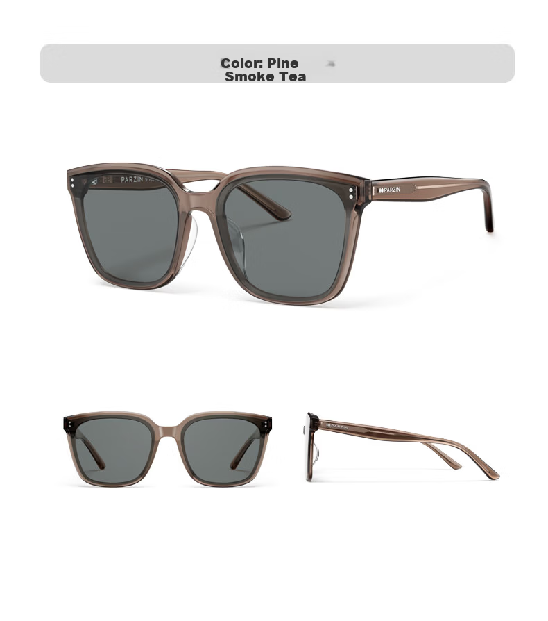 PARZIN Polarized Sunglasses Women Zhou Ye Same Style Starry Frame Black Square UV Protection Driving Sunglasses Men PZ91721 12