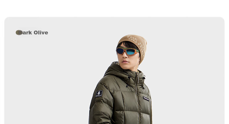 Penguin Camel Collaboration "Thermal" Unisex Outdoor Thickened Hooded Down Jacket M34CR07725 37