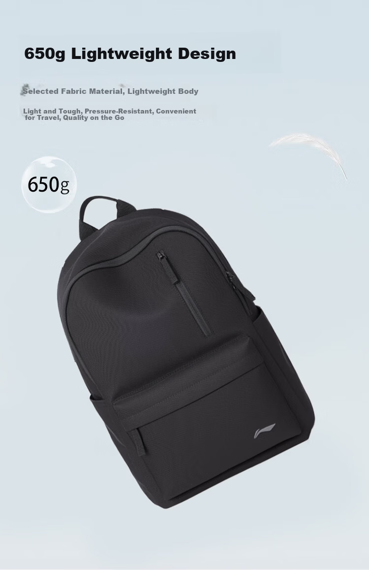 Li-Ning Backpack, 2026 New Lightweight Model, Unisex Schoolbag for Travel, Large Capacity Casual Commuter Laptop Backpack 3