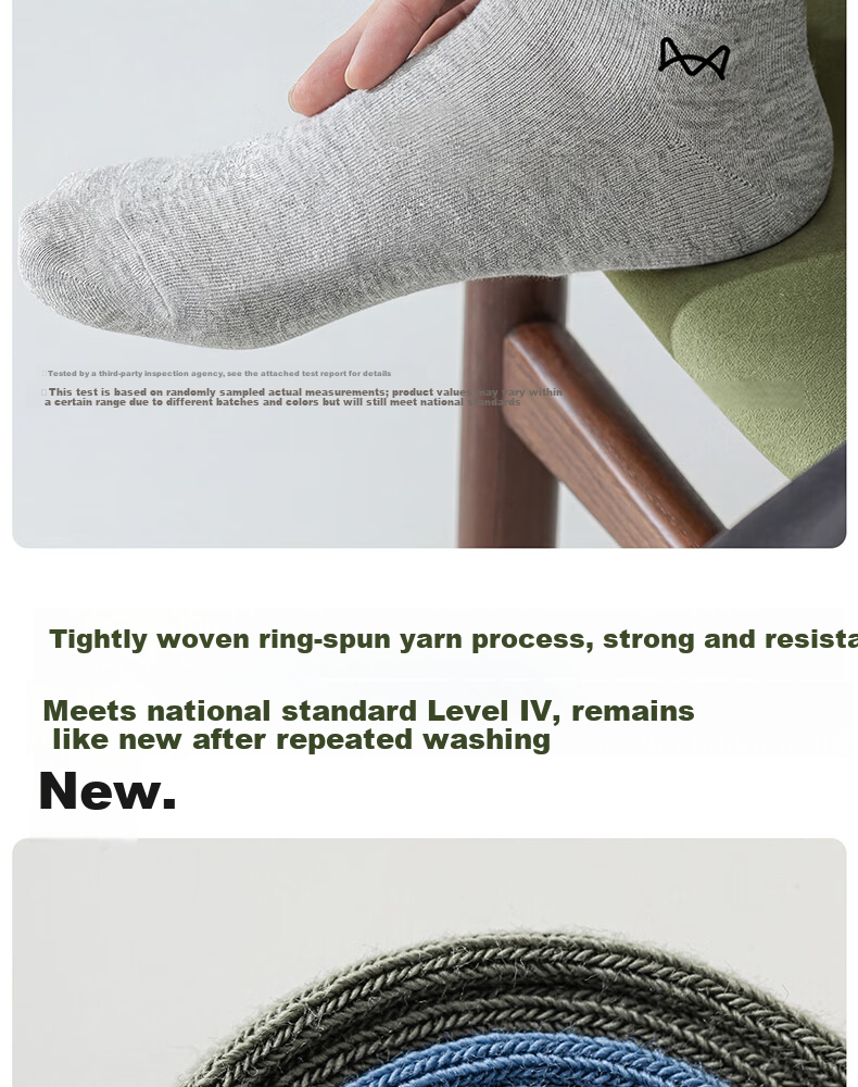 Miiow Men's Socks Short Summer 100% Cotton Sweat-Absorbent 10A Antibacterial Odor-Resistant Casual Business No-Show Socks 10 Pairs 9