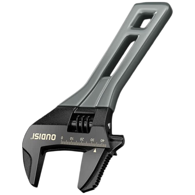 Oudis Adjustable Wrench Large Opening Universal Wrench 6-Inch Short Handle Open-End Wrench Plastic Coated Plumbing Wrench Bathroom Wrench