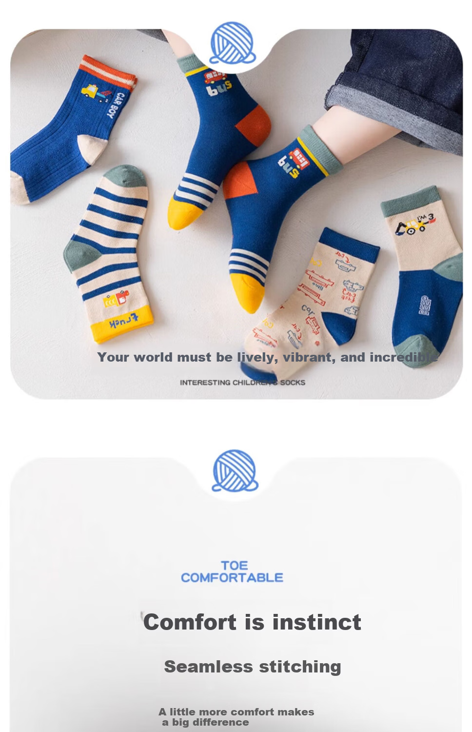 Mianqixiong Kids Socks Boys Spring Autumn Cotton Mid-Calf Socks Boys Cotton Socks Upgraded Combed Soft Cotton K3-5 Pairs 1-3 Years 15