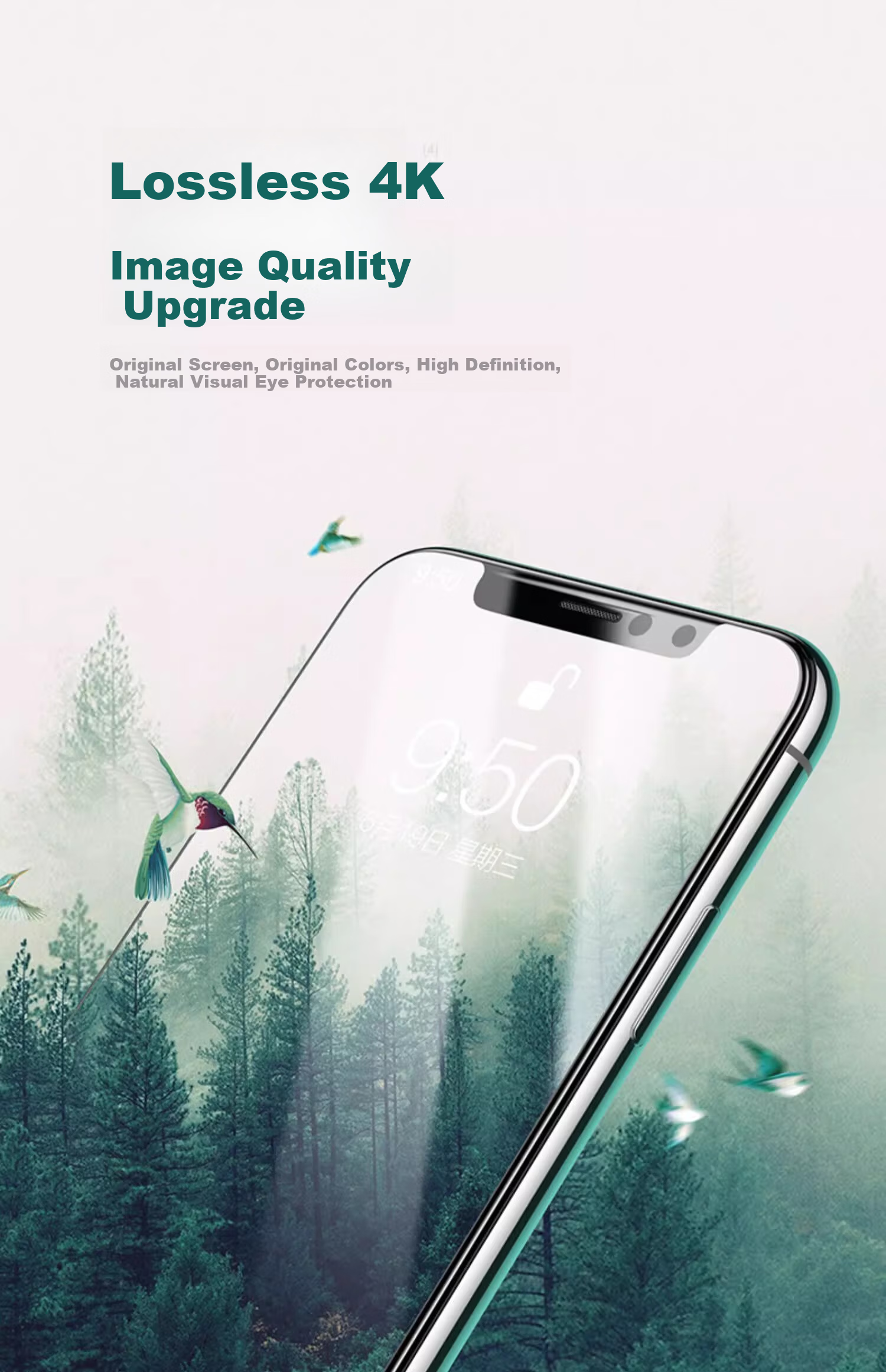 DIVI [Value Pack of 2] Tempered Glass Screen Protector for Apple IPhone 12 Pro Max, Eye Protection Anti-Blue Light Full Coverage Glass Shatterproof Protective Film 7