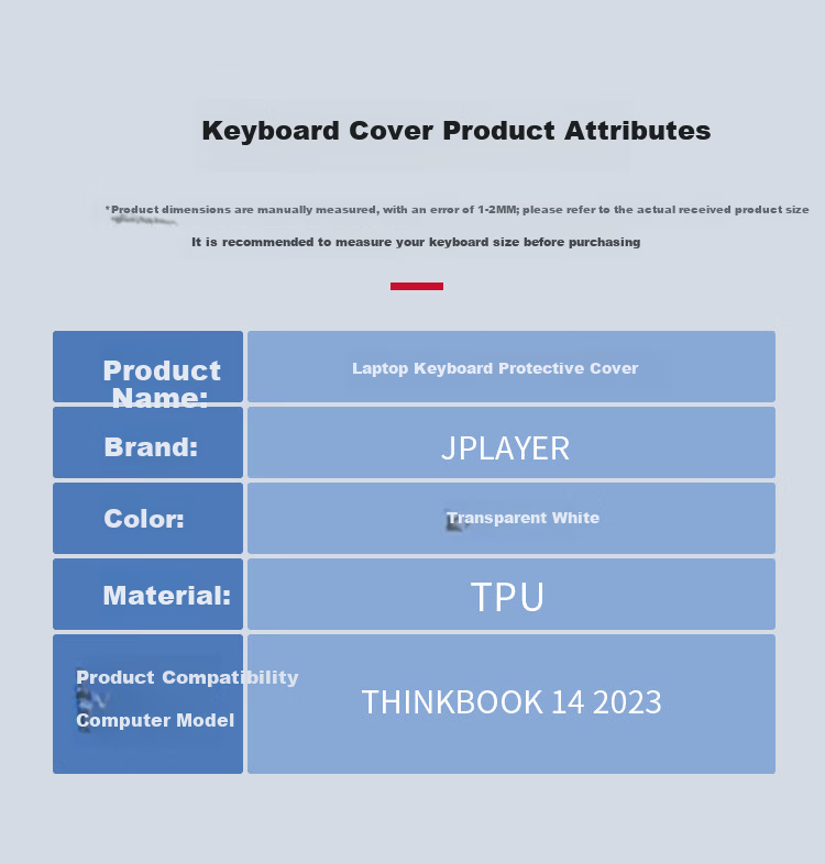 JPLAYER Keyboard Film for Lenovo Thinkbook 16/16+/16p 2023/24/25 Models 16-inch Win11 Silicone Keyboard Protector 2-Pack 3