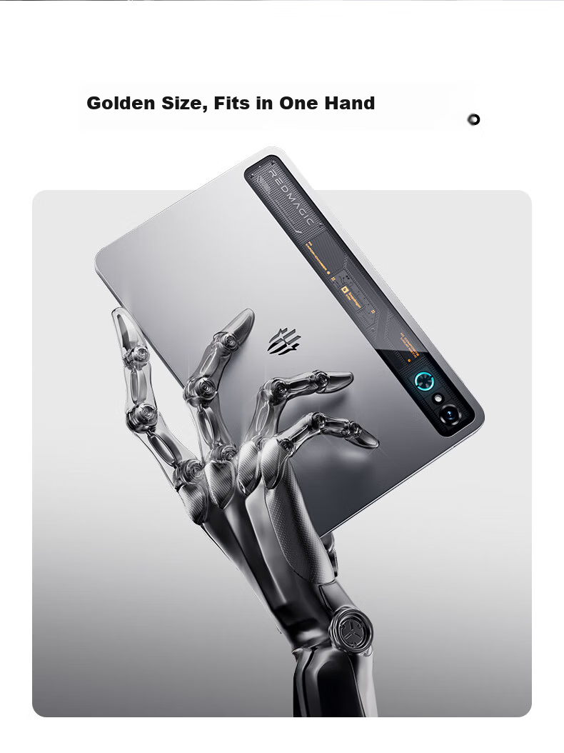 Nubiyahongmo Gaming Tablet 3 Pro, 9.06-Inch OLED Gaming Screen, Snapdragon 8 Ultimate Edition, 8200mAh Battery, Gaming Mini Tablet, 16GB+512GB Dark Night Versio 8