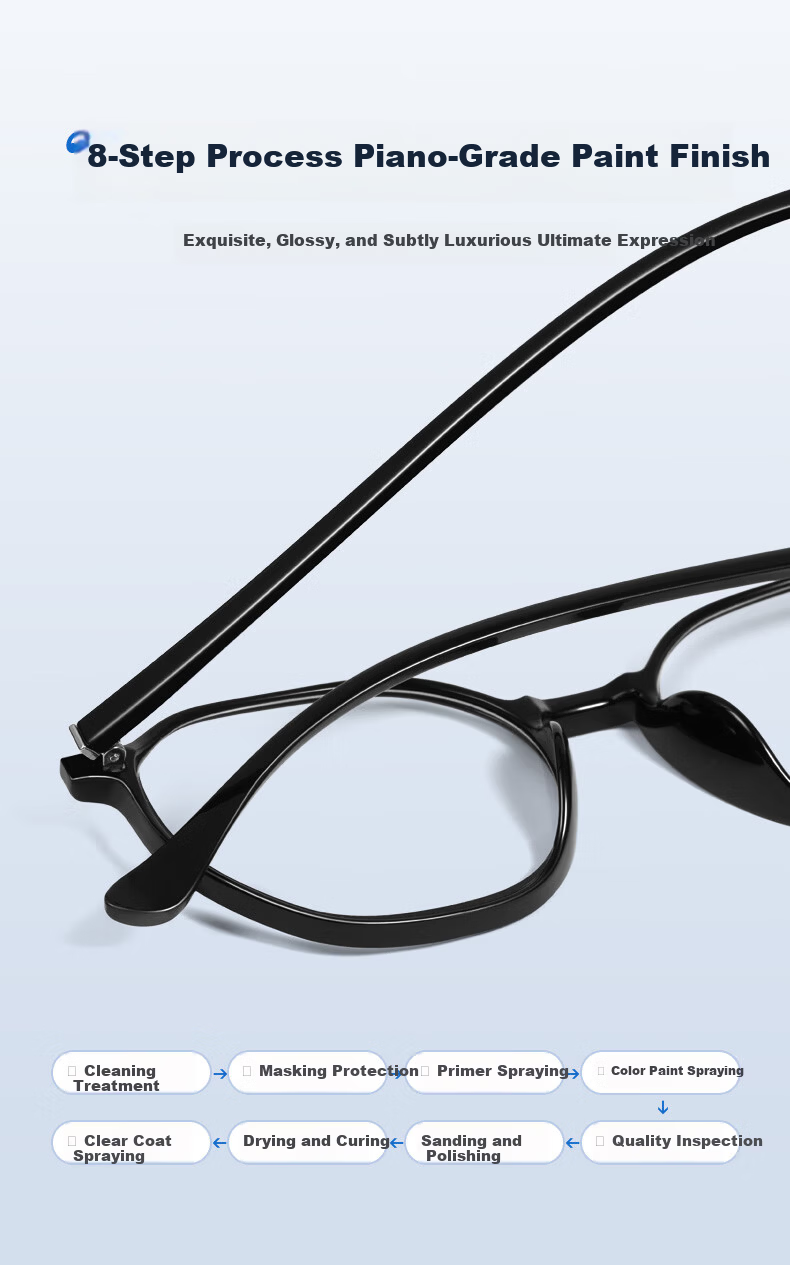 Wujiang Anti-Blue Light Reading Glasses for Men, Imported High-Definition Anti-Blue Light Presbyopic Glasses for Women, Black Frame, 300 Degrees 6