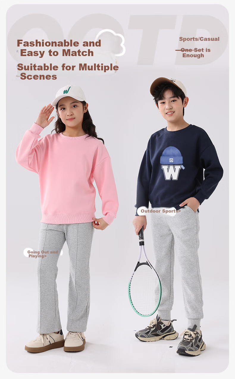 Baleno Boys' Fleece-Lined Sweatshirt, Winter Wear for Older Children, Warm Pullover Jacket, Kids' Thickened Casual Outerwear for Winter 1