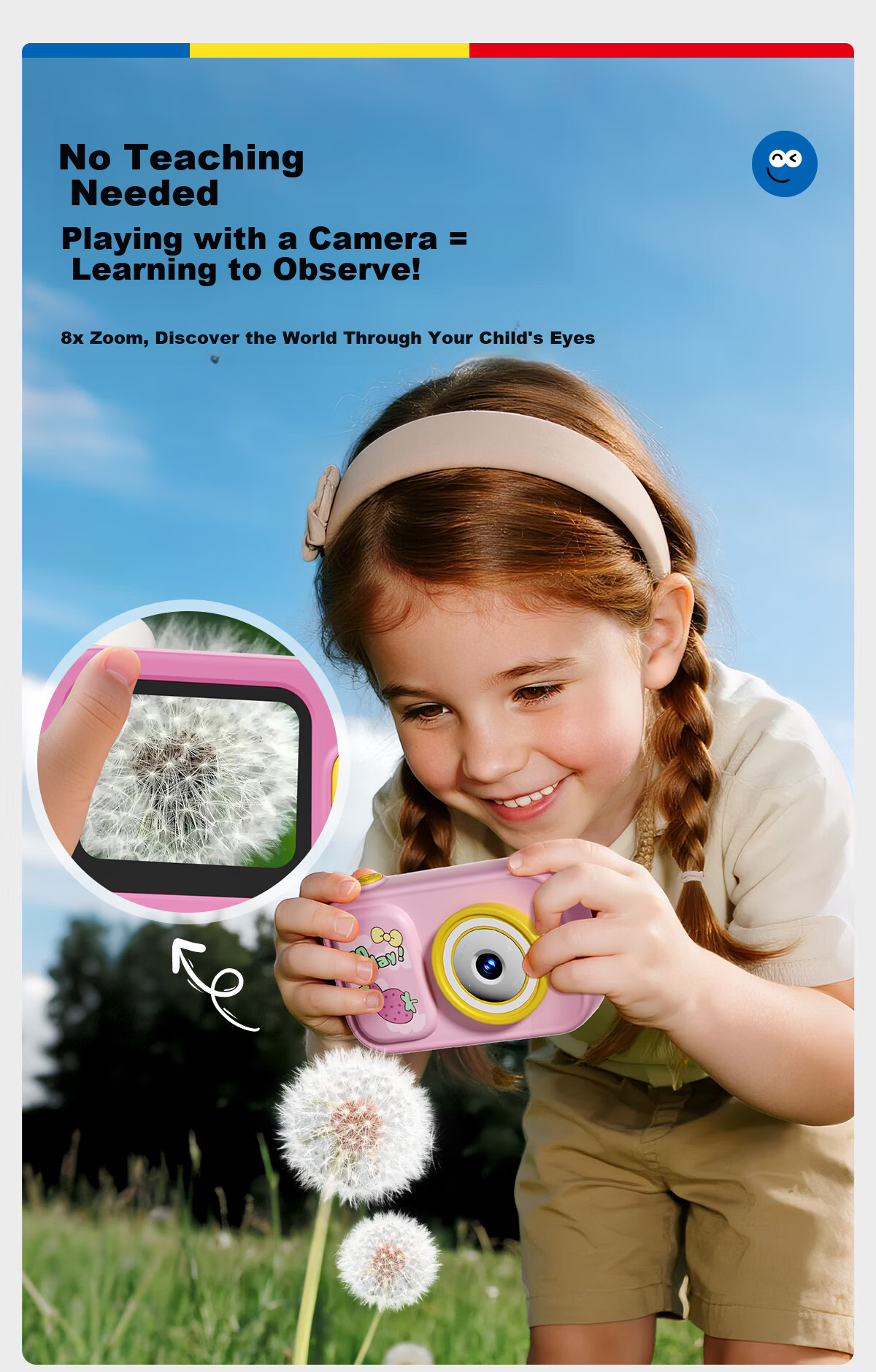 Carlbaby Kids Camera Toy 3-6 Years Instant Print Photo Video Recorder Birthday Gift for Boys and Girls 7