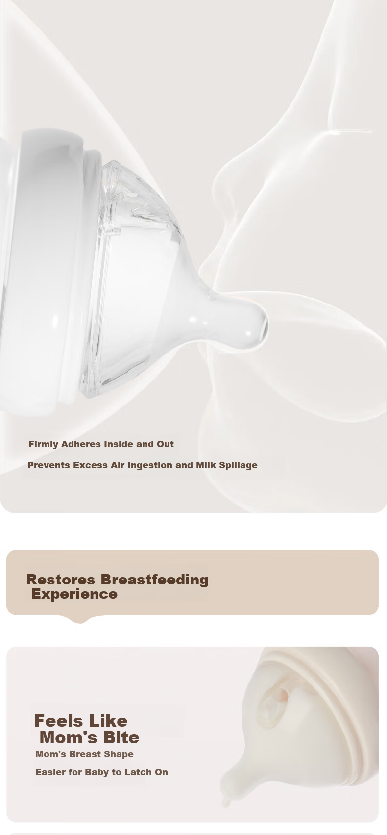 Mother and Baby Glass Baby Bottle 0-6 Months Eccentric Nipple Newborn Infant Anti-Colic Anti-Choke Feeding Gift Box 160ml 6