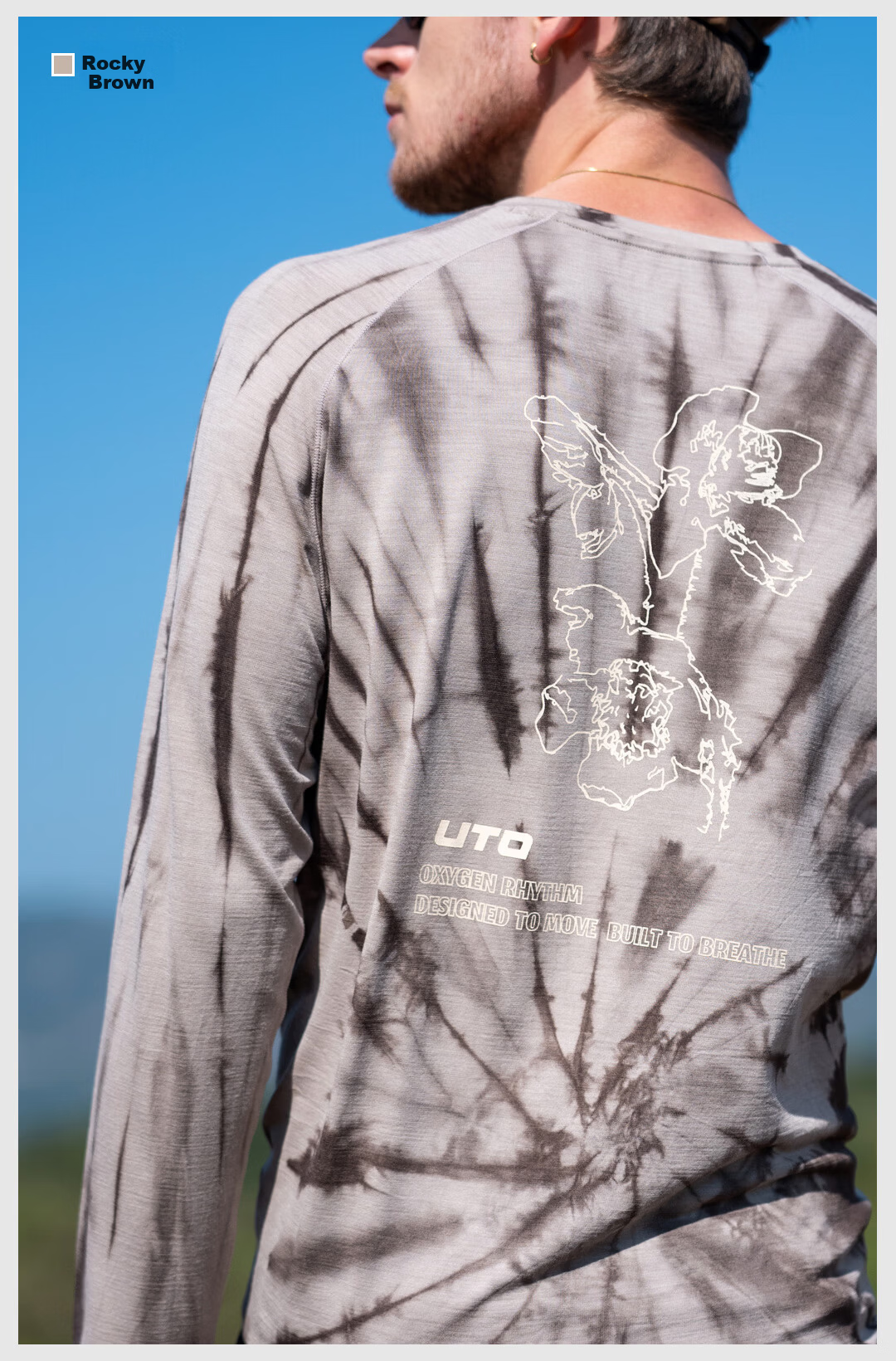UTO Tie-Dye Merino Wool Quick-Dry Shirt for Hiking and Mountaineering Men’s Rock Purple L 15