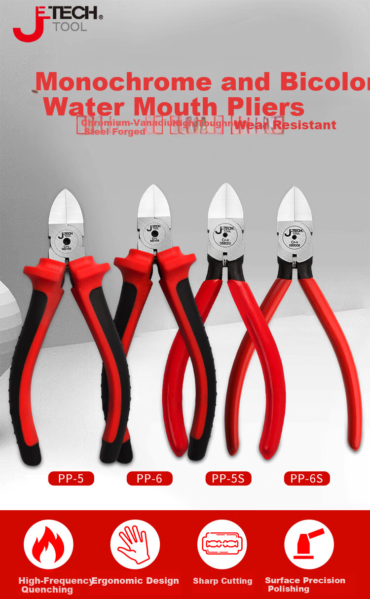 JETECH Diagonal Cutting Pliers, Multi-Functional Side-Cutting Pliers, Electrician's Specialized Wire Cutters, Line Snips, 5 Inches, NP-5 1