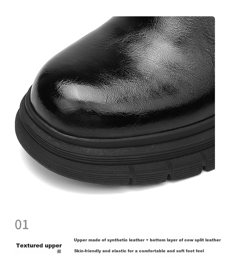 Bull Family [Zhang Ruoyun Same Style] Martin Boots Men 2026 Autumn Winter New Casual Leather Boots Couple Versatile Chelsea Boots 16