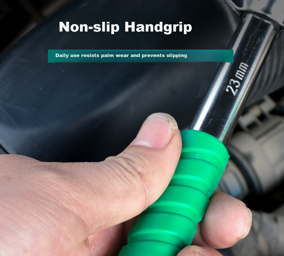 QL Cross Wrench Portable Car Tire Wrench Labor-Saving Tire Removal Tool 20-Inch Green Rubber Handle 11