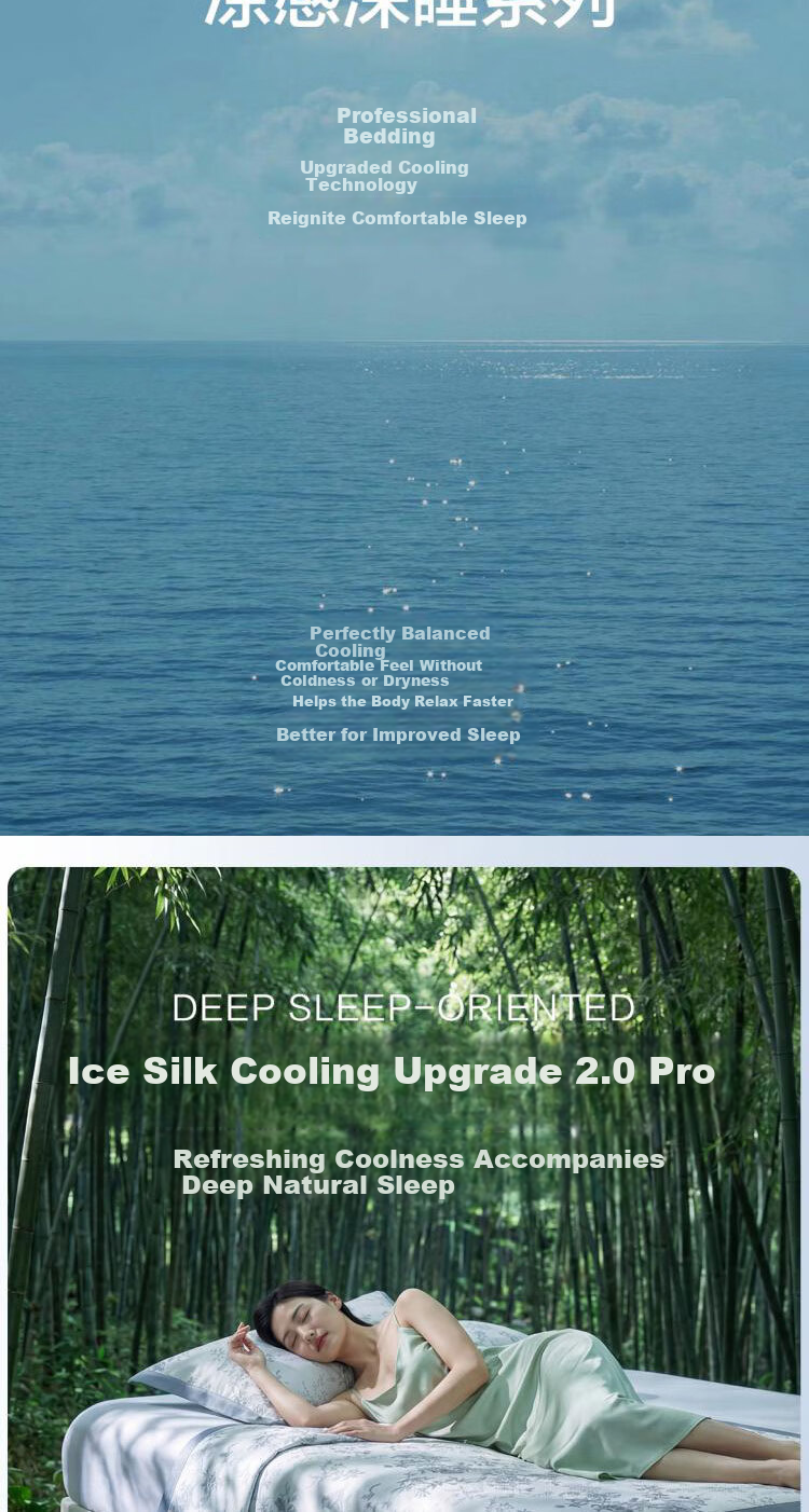 Mercury Home Textiles Ice Silk Cooling Mat Class A Antibacterial 1000D Air Conditioning Mat Machine Washable Deep Sleep Cooling Foldable 180cm×200cm 2