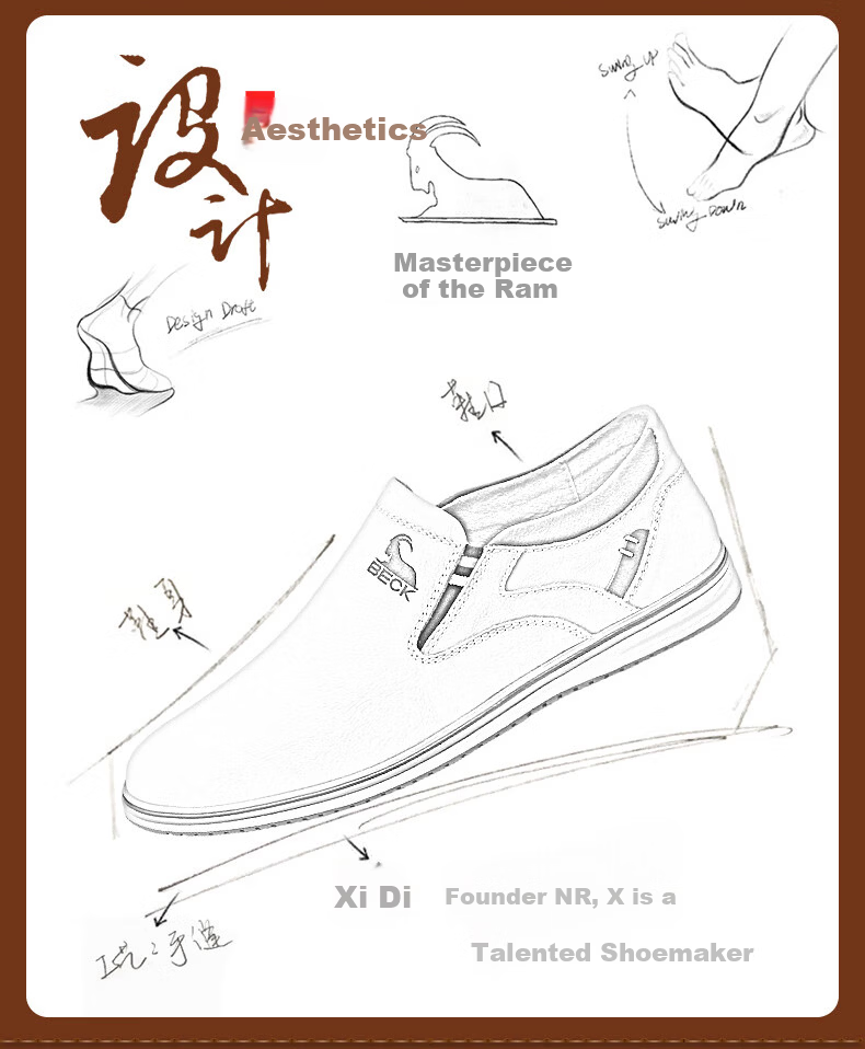 Gongyang Loafers Men's Casual Leather Shoes Business Soft Leather Soft Sole Slip-On Driving Shoes Blue Size 42 5