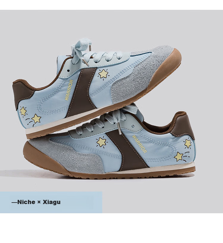 Huili Official Women's Shoes, Summer Dexun Shoes for Women 2026, Retro Casual Shoes, Simple And Versatile Ladies' Shoes, Light Blue-Brown, Size 36 15