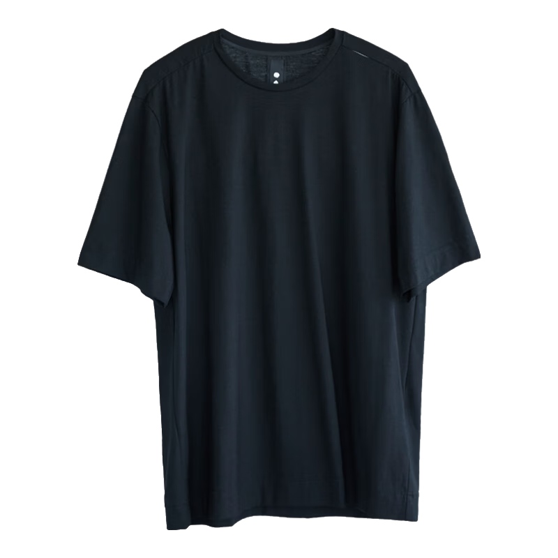 Rizhuo Original Design Women's 2026 Summer New Simple Short Sleeve Top with Waning Moon Flocking Print T-Shirt