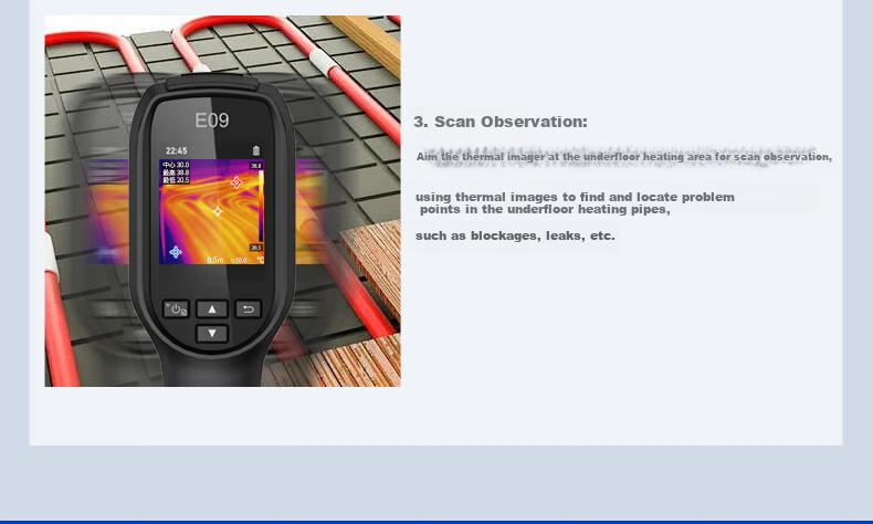 HIKMICRO Thermal Imager High-Definition Infrared Thermal Camera Temperature Measurement Night Vision Floor Heating Inspection Leak Detector E06 15
