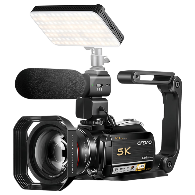 ORDRO [5K Variable Focal Camera] AC5Plus 4K Professional Live Streaming Camera, High-Definition Digital DV Recorder, for TikTok Vlog Short Videos, Meetings, Weddings, Home Use, And Travel