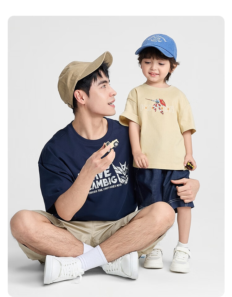 BALABALA Boys' Short-Sleeve T-Shirt, Children's Quick-Dry Clothing, Baby 2026 Summer New Kids' Wear, Parent-Child Undershirt, Pure Cotton Youth Top 3