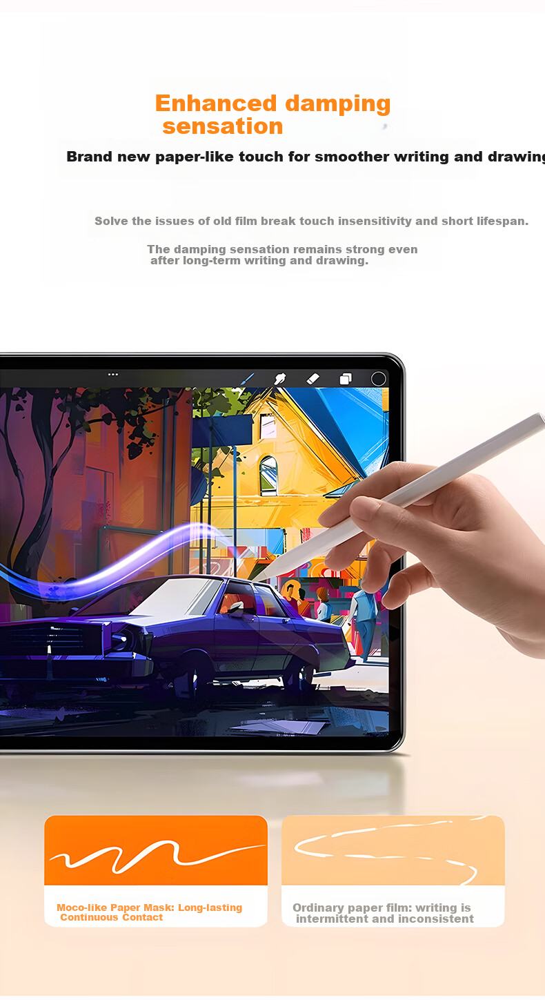 MOCOLL Imported Kent Paper-Like Magnetic Detachable Screen Protector for iPad Air 8/7/6 11-inch Compatible with 2026 Apple Tablet for Handwriting, Drawing, and Office Use 7