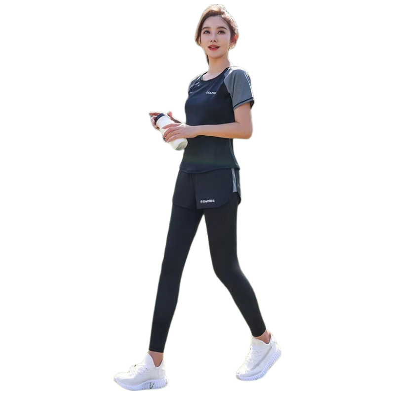 Barbie Women's Sportswear Set Outdoor Running Outfit Breathable Lightweight Badminton Suit Female