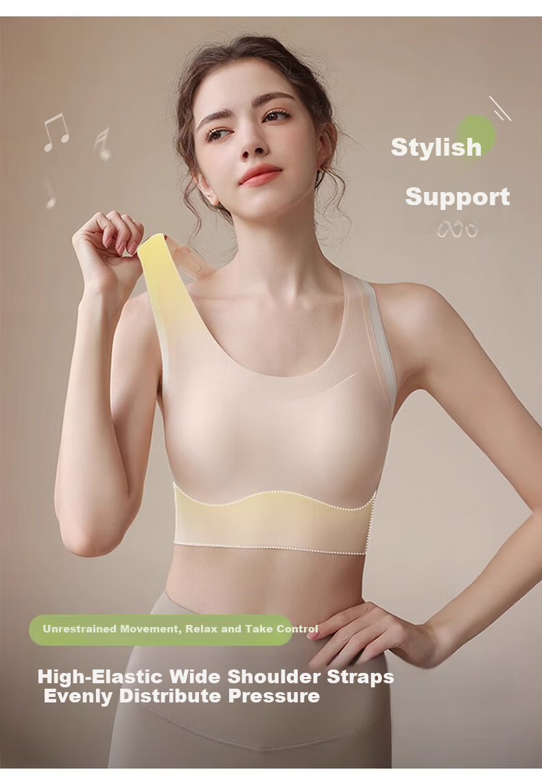 LangSha Women's High-Impact Sports Bra Shockproof Anti-Sagging Running Fitness Yoga Top Integrated Backless Bra 6