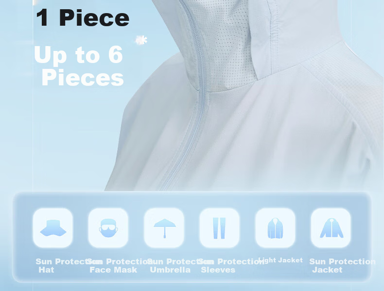 Meilicheng Hou Minghao Same Style Cool and Breathable Sunscreen Jacket for Women UV Protection Slim Fit Antibacterial Coat FS001 26