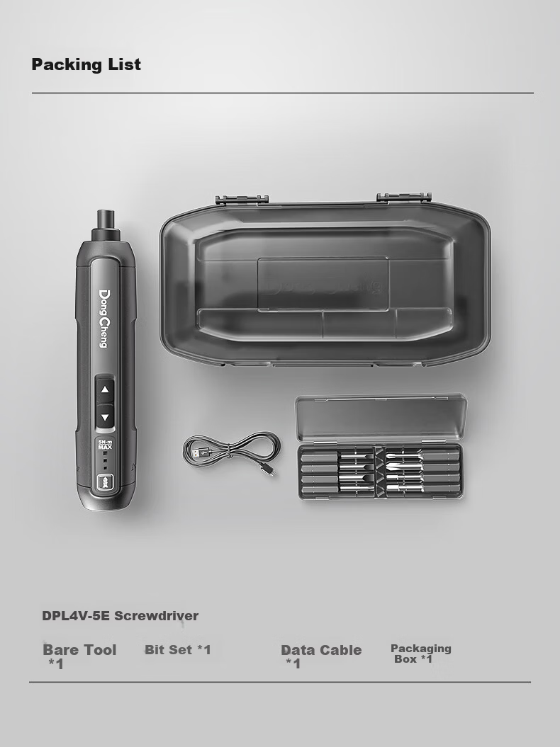 Dongcheng 12V Brushless Impact Driver, Electric Drill, Power Screwdriver, DCPL04-8, 2.0AH Dual Battery 20