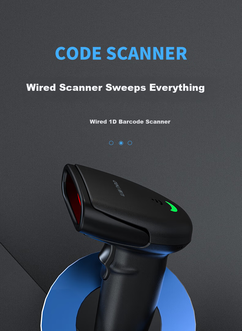 Deli Barcode Scanner, One-Dimensional Scanning Gun for Express Delivery And Logistics Inquiry, Payment Collection, Medical Insurance Payment, Inventory Management, Product Entry Tracking, Supermarket Cashier Barcode Scanner AA131 2