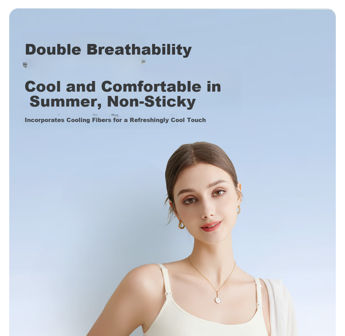 JOYNCLEON Nursing Camisole Summer Thin Breast Pad Bra-Free Innerwear Pink XXL Jbr185167 16