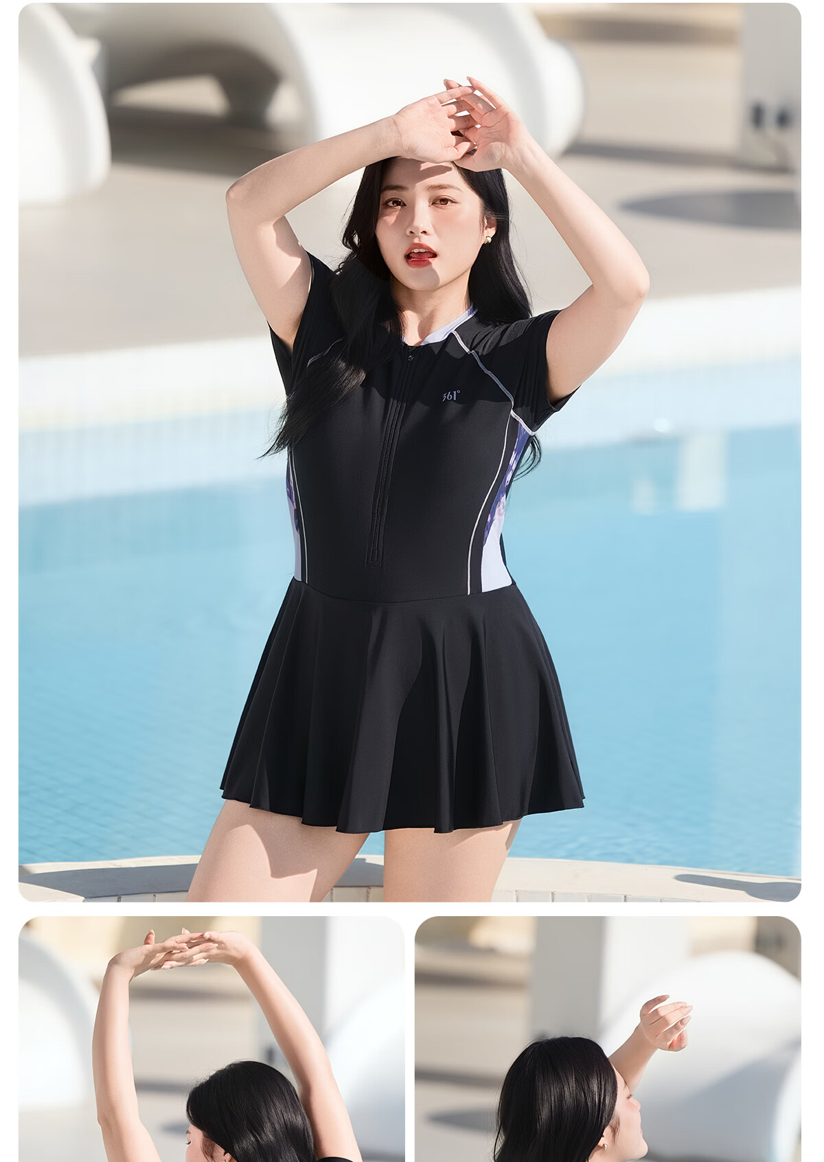 361° Women's Plus Size Swimsuit 2026 New Slimming One-Piece Bathing Suit for Adults Hot Spring Bathing Suit for Over 200 lbs 16